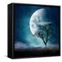 Moon Blues-Dirk Wüstenhagen-Framed Stretched Canvas