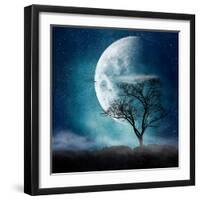 Moon Blues-Dirk Wüstenhagen-Framed Art Print