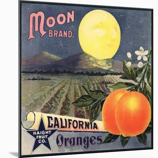 Moon Brand - California - Citrus Crate Label-Lantern Press-Mounted Art Print