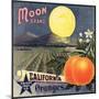 Moon Brand - California - Citrus Crate Label-Lantern Press-Mounted Art Print