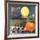 Moon Brand - California - Citrus Crate Label-Lantern Press-Framed Art Print