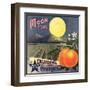 Moon Brand - California - Citrus Crate Label-Lantern Press-Framed Art Print