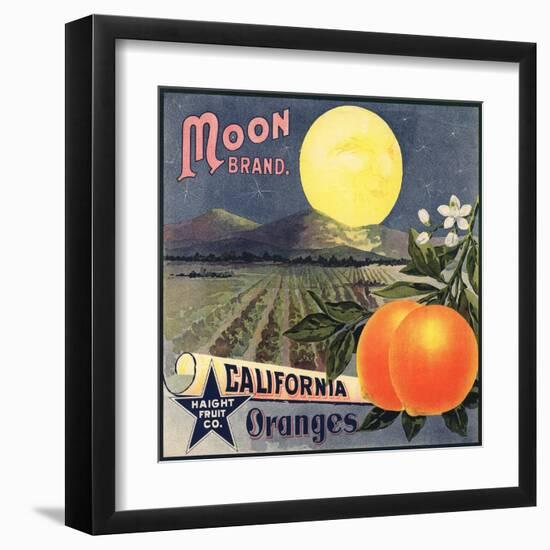 Moon Brand - California - Citrus Crate Label-Lantern Press-Framed Art Print