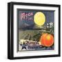 Moon Brand - California - Citrus Crate Label-Lantern Press-Framed Art Print