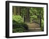 Moon Bridge after the Rain: Portland Japanese Garden, Portland, Oregon, USA-Michel Hersen-Framed Photographic Print