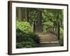 Moon Bridge after the Rain: Portland Japanese Garden, Portland, Oregon, USA-Michel Hersen-Framed Photographic Print