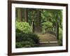 Moon Bridge after the Rain: Portland Japanese Garden, Portland, Oregon, USA-Michel Hersen-Framed Photographic Print