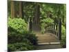 Moon Bridge after the Rain: Portland Japanese Garden, Portland, Oregon, USA-Michel Hersen-Mounted Photographic Print