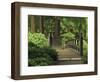 Moon Bridge after the Rain: Portland Japanese Garden, Portland, Oregon, USA-Michel Hersen-Framed Photographic Print