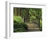 Moon Bridge after the Rain: Portland Japanese Garden, Portland, Oregon, USA-Michel Hersen-Framed Photographic Print