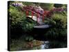 Moon Bridge and Pond in a Japanese Garden, Seattle, Washington, USA-Jamie & Judy Wild-Stretched Canvas