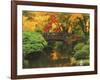 Moon Bridge in Autumn: Portland Japanese Garden, Portland, Oregon, USA-Michel Hersen-Framed Photographic Print