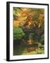 Moon Bridge in Autumn: Portland Japanese Garden, Portland, Oregon, USA-Michel Hersen-Framed Photographic Print