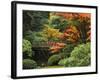 Moon Bridge in Autumn: Portland Japanese Garden, Portland, Oregon, USA-Michel Hersen-Framed Photographic Print