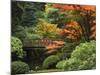 Moon Bridge in Autumn: Portland Japanese Garden, Portland, Oregon, USA-Michel Hersen-Mounted Photographic Print
