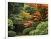 Moon Bridge in Autumn: Portland Japanese Garden, Portland, Oregon, USA-Michel Hersen-Framed Photographic Print