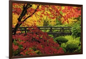 Moon Bridge in Autumn, Portland Japanese Garden, Portland, Oregon, USA-Michel Hersen-Framed Photographic Print