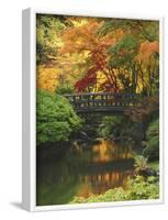 Moon Bridge in Autumn: Portland Japanese Garden, Portland, Oregon, USA-Michel Hersen-Framed Photographic Print