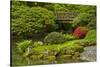 Moon Bridge in Spring, Portland Japanese Garden, Portland, Oregon, Usa-Michel Hersen-Stretched Canvas