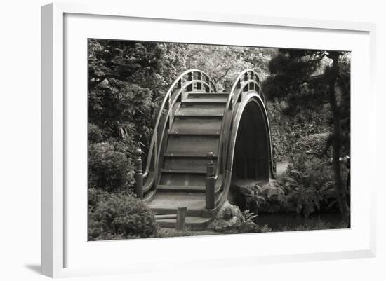 Moon Bridge in Tea Garden-Christian Peacock-Framed Art Print