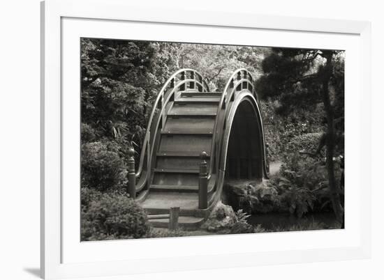 Moon Bridge in Tea Garden-Christian Peacock-Framed Art Print