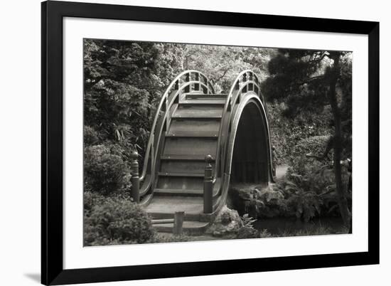 Moon Bridge in Tea Garden-Christian Peacock-Framed Art Print