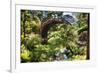 Moon Bridge Over a Small Creek-George Oze-Framed Photographic Print