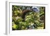 Moon Bridge Over a Small Creek-George Oze-Framed Photographic Print