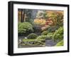 Moon Bridge, Portland Japanese Garden, Oregon, USA-William Sutton-Framed Premium Photographic Print