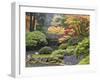 Moon Bridge, Portland Japanese Garden, Oregon, USA-William Sutton-Framed Premium Photographic Print