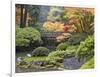 Moon Bridge, Portland Japanese Garden, Oregon, USA-William Sutton-Framed Photographic Print