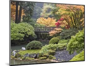 Moon Bridge, Portland Japanese Garden, Oregon, USA-William Sutton-Mounted Photographic Print