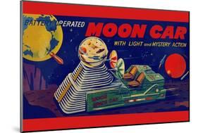Moon Car-null-Mounted Art Print
