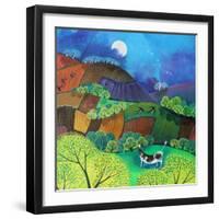 Moon cow; 2016;-Lisa Graa Jensen-Framed Giclee Print