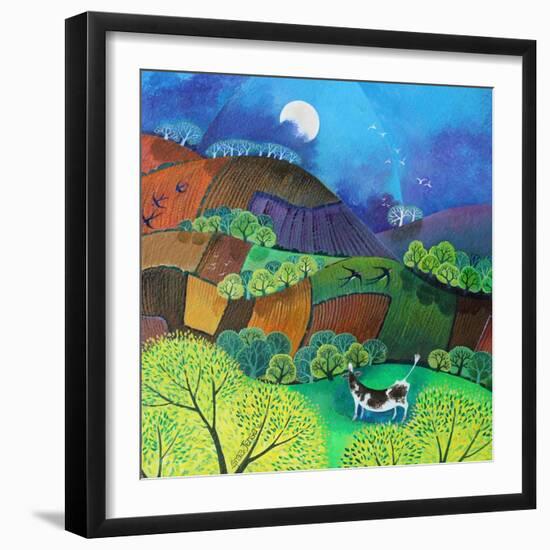 Moon cow; 2016;-Lisa Graa Jensen-Framed Giclee Print