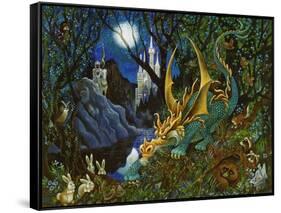 Moon Dragon-Bill Bell-Framed Stretched Canvas