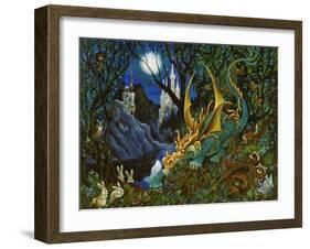 Moon Dragon-Bill Bell-Framed Giclee Print