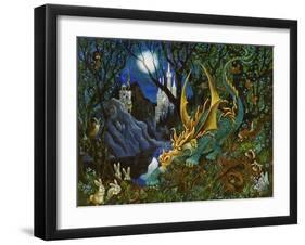 Moon Dragon-Bill Bell-Framed Giclee Print