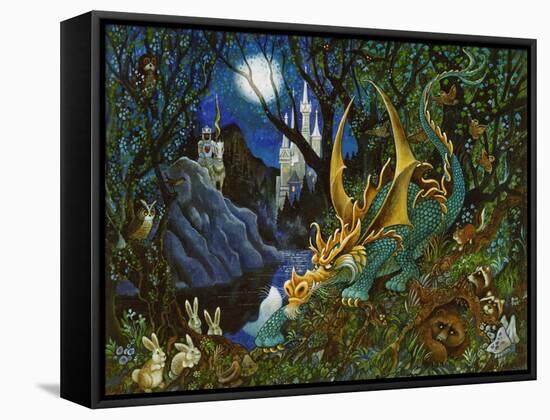 Moon Dragon-Bill Bell-Framed Stretched Canvas