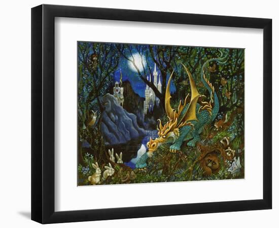 Moon Dragon-Bill Bell-Framed Premium Giclee Print