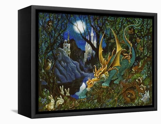 Moon Dragon-Bill Bell-Framed Stretched Canvas