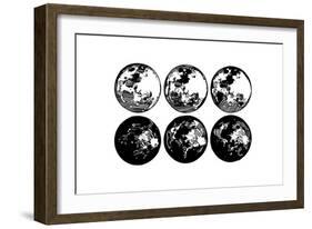 Moon Drawings-null-Framed Art Print