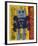 Moon Explorer Robot, 1983 (blue & yellow)-Andy Warhol-Framed Art Print