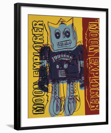 Moon Explorer Robot, 1983 (blue & yellow)-Andy Warhol-Framed Art Print