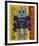 Moon Explorer Robot, 1983 (blue & yellow)-Andy Warhol-Framed Art Print