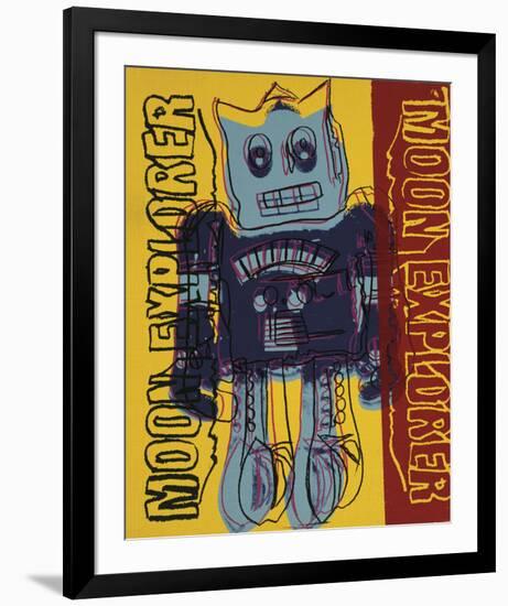 Moon Explorer Robot, 1983 (blue & yellow)-Andy Warhol-Framed Art Print