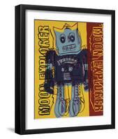 Moon Explorer Robot, 1983 (blue & yellow)-Andy Warhol-Framed Giclee Print