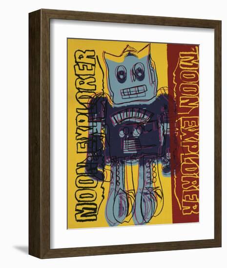 Moon Explorer Robot, 1983 (blue & yellow)-Andy Warhol-Framed Giclee Print