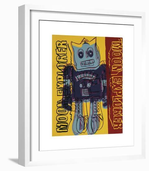 Moon Explorer Robot, 1983 (blue & yellow)-Andy Warhol-Framed Giclee Print