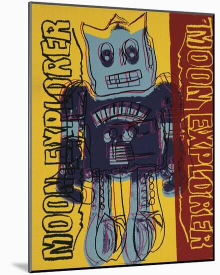 Moon Explorer Robot, 1983 (blue & yellow)-Andy Warhol-Mounted Giclee Print